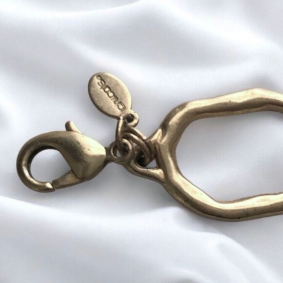 HUGE Chico’s Metal Stone Statement Necklace - Picture 3 of 8